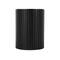 21.25" Black Wood Handmade Ribbed Side End Accent Table with Slatted Base